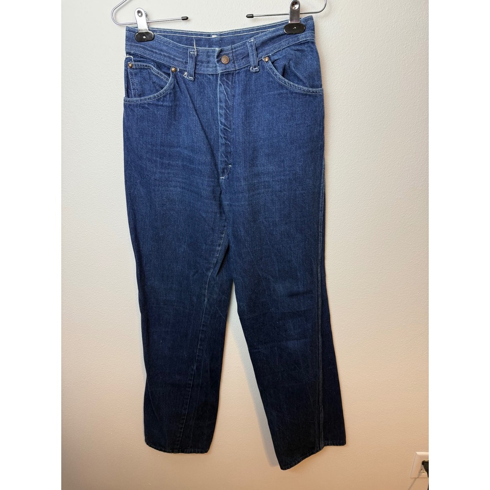 Vintage March High Waisted Straight Leg Jeans Dark Wash Made‎ in USA Size 11